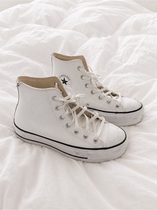 Converse Shoes - Converse White High-Top Platform Sneakers